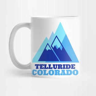 Telluride Colorado Mountain Traveler in Blue Mug